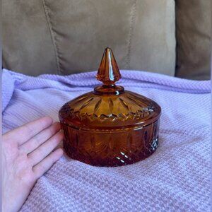 1970s Amber INDIANA GLASS Princess Pattern